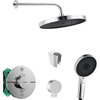 Sprchový set SANITINO - Sprchový set s termostatem a tělesem pod omítku hansgrohe, příslušenství kielle, chrom SANI21HKK002