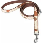 Iridog Vodítko pro psa TWISTIE hnědé s bublinami d 150 cm x š 2 cm