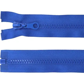 Zip Zdrhovadlo zip kostěný 55 cm dělitelný modrý