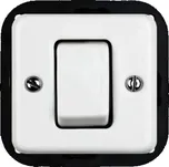 Elhard KV1377W Keramik vypínač č.7 široký - hranatý, klapka, bílý