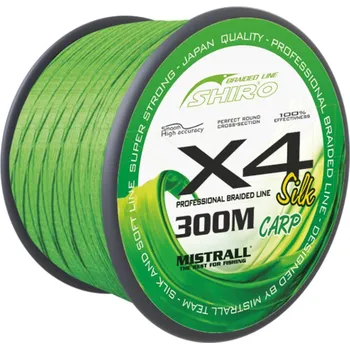 Mistrall šňůra Shiro braided line carp X4 0,21mm 300m zelená