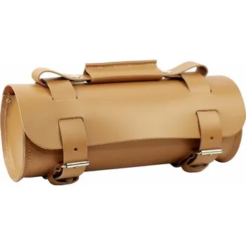 Brašna motocyklová kožená - rolka na nářadí - retro béžová