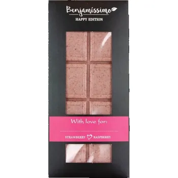 Čokoláda HE veganská čokoláda jahoda-malina BIO 60 g