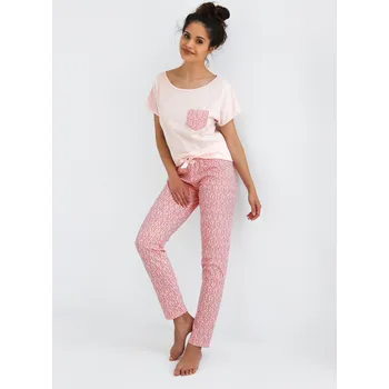 Dámské pyžamo Sensis pyžamo dámské Carlotta - růžová, L (Dámské pyžamo dlouhé)