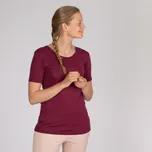 Merino triko dámské krátký rukáv rododendron barva JULIE SAFA Velikost: S