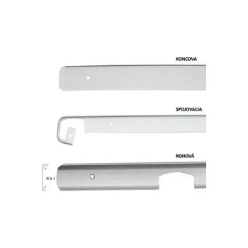 Nábytkové kování Lišta DUROPAL 2obl. 28x600-R7, Koncova - P