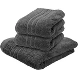 1x osuška COMFORT tmavě šedá + 2x ručník COMFORT tmavě šedý, 100% bavlna