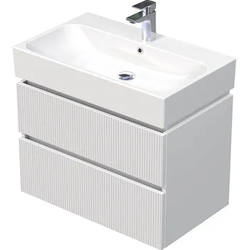 Koupelnový nábytek Storm 3D - spodní skříňka pod umyvadlo 75 cm, 2 zásuvky, závěsná, bílá STORM 3D 75 2Z A8916