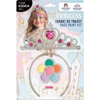 Karnevalový doplněk Barvy na obličej Kidea Princess s korunkou, 6 barev