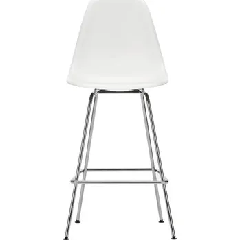 Barová židle Vitra Barová židle Eames Plastic Low, white/chrome