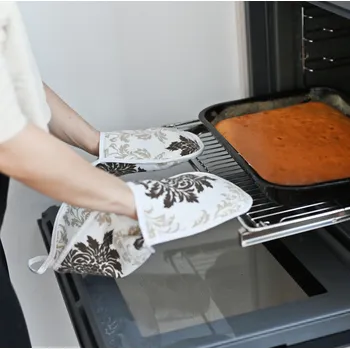 Dvojitá kuchyňská chňapka hnědá EMI