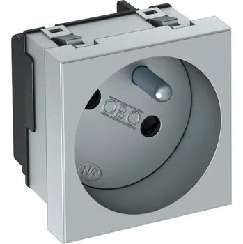 Elektrická zásuvka OBO BETTERMANN Zásuvka 1 násobná, šikmá STD-F3 AL1 6120232