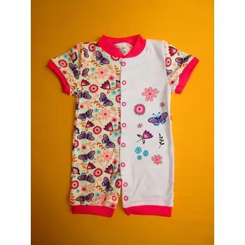 Arex, ČR Letní overal krátký rukáv potisk Barva: smetanová+růžová, Velikost: 62