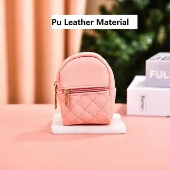 Peněženka Peněženka na mince | mini taštička klíčenka - Tvar tašky růžová