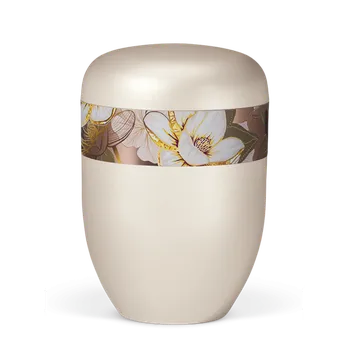 Smuteční dekorace Ekologická urna Zen - Magnolia/Bílá