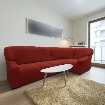 Napínací potah decoDoma Nueva Textura Niagara strečový potah na rohovou sedačku 340-540 cm