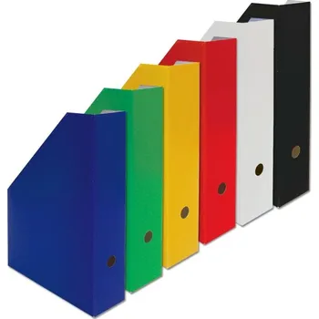 Zásuvkový kontejner Stojan na časopisy A4 Herlitz, kartonový, lakovaný, hřbet 7,5 cm, bílý