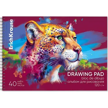 Skicák ErichKrause Safari A4, 120g/m2 40 listů, - Drawing pad