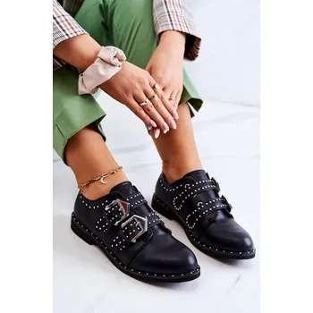 Dámské polobotky Kožené polobotky s přezkami LU BOO, 38 i240_190185_2:38