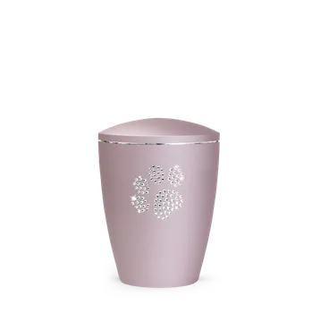 Smuteční dekorace Zvířecí urna Elegance Paw - Rose 0,5l