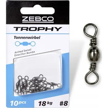Zebco Obratlík Zebco Trophy Arched Swivel 10ks 18kg #8