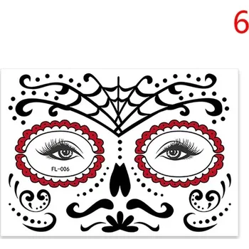 Odstranitelné tetování Kreativní halloweenové dočasné tetování - N6