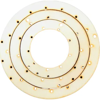 Dřevěná hračka Dřevěný výřez z překližky, LAPAČE SNŮ-s dírkami, kruh, mix, 3ks/bal.