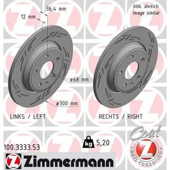 Brzdový kotouč Brzdový kotouč ZIMMERMANN 100.3333.53