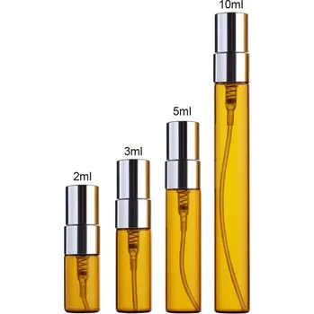 Sada mini rozprašovačů na parfémy | 100 kusů - jantar stříbrná,10ml,30 ks