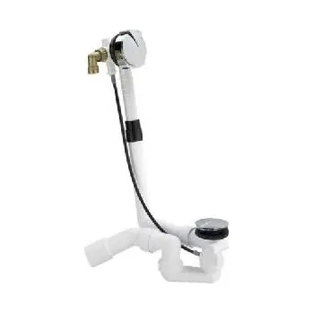 Sifon RIHO Příslušenství - Vanová odtoková a přepadová souprava s napouštěním, délka 70 cm, chrom 208875