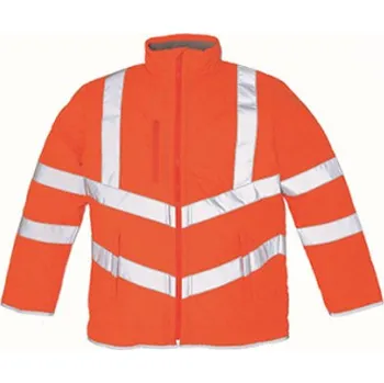 Yoko Reflexní prošívaná bunda HVW706 Fluorescent Orange 3XL