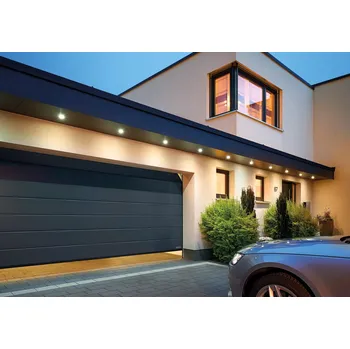 Garážová vrata Hörmann 2500x2125 sekční garážová vrata RenoMatic barvy RAL 9016, 7016, 8028, 9006, 9007, 9005, CH 703 stropní pohon vrat a 2 kusy dálkových ovladačů Barva: RAL 9007