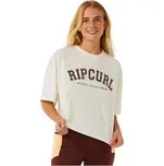 Rip curl dámské tričko Rss Crop Bone | Bílá | Velikost S
