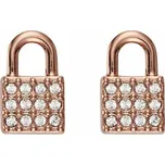 Dámské náušnice DKNY 5520121 Nerezová ocel Růžová (1 cm)