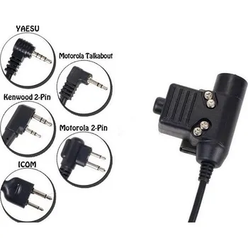 Spínač U94 PTT pro Motorola - 1pin, Z. Tactical