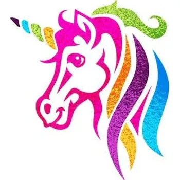 Odstranitelné tetování Metalický jednorožec - barevné nalepovací tetování