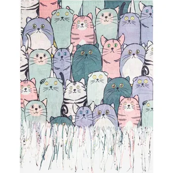 Šála Šál letní , barevné kočky