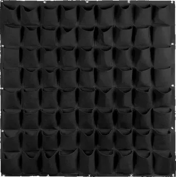 Vertikální zahrada | Závěsný vak pro domácí pěstování - Černá 72 kapes