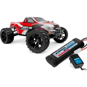 RC model auta KAVAN GRT-10 Thunder 2,4 GHz 4WD Monster Truck 1:10 - Červený - RTR