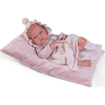 Panenka Miminko holčička na peřince od firmy Antonio Juan za Španělska (Recién Nacida faldón)