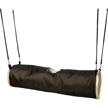 Nylon.tunel s kožešinou pro fretky, závěsný do klece 20x45cm