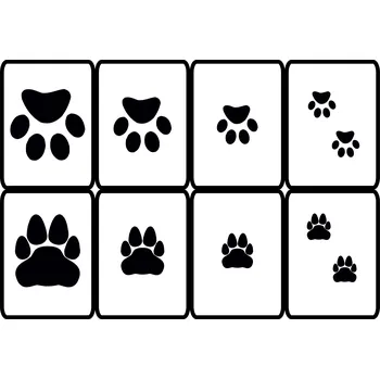 ARTEMISS Sada šablonek - Tlapky a packy 508 Rozměr: F 8ks - 6,5x9cm