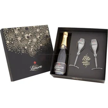 Lanson Black Brut 75cl 12,5% + 2 skla