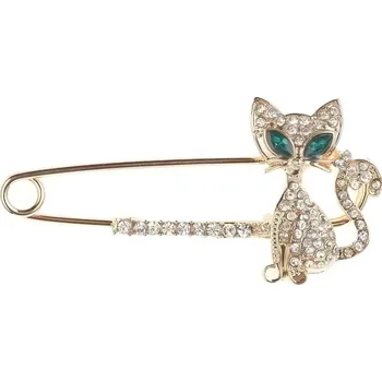 Brož Gaira® Brož Spínací špendlík Kočička 340017, Barva zlatá
