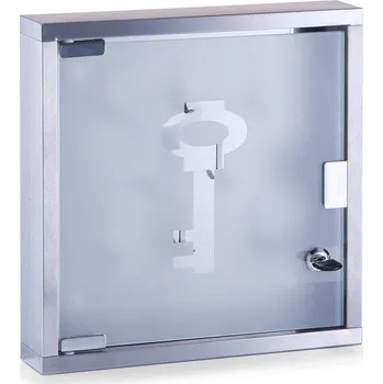 Koupelnový nábytek Zeller Skříňka na klíče se skleněnými dveřmi, 30 x 30 cm