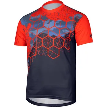 cyklistický dres Etape pánský volný dres DIRT modrá/oranžová velikost: 4XL