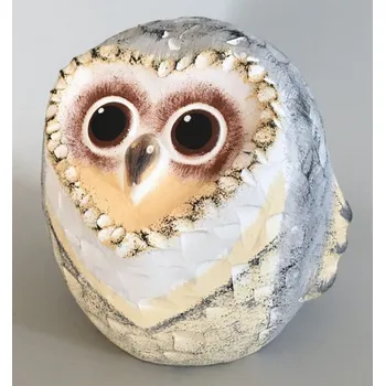 Sova Keramická sova pálená 14 cm