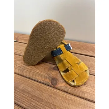 Chlapecké sandály Barefoot sandále SAM - Beige, Ef Barefoot Velikost: 26