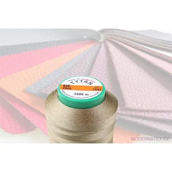 Nit Čalounická šicí nitě TYTAN 60E 1000 m béžové barva 2555