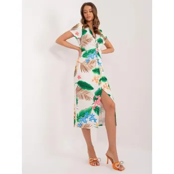 Dámské šaty Dámské šaty vzorované midi ecru